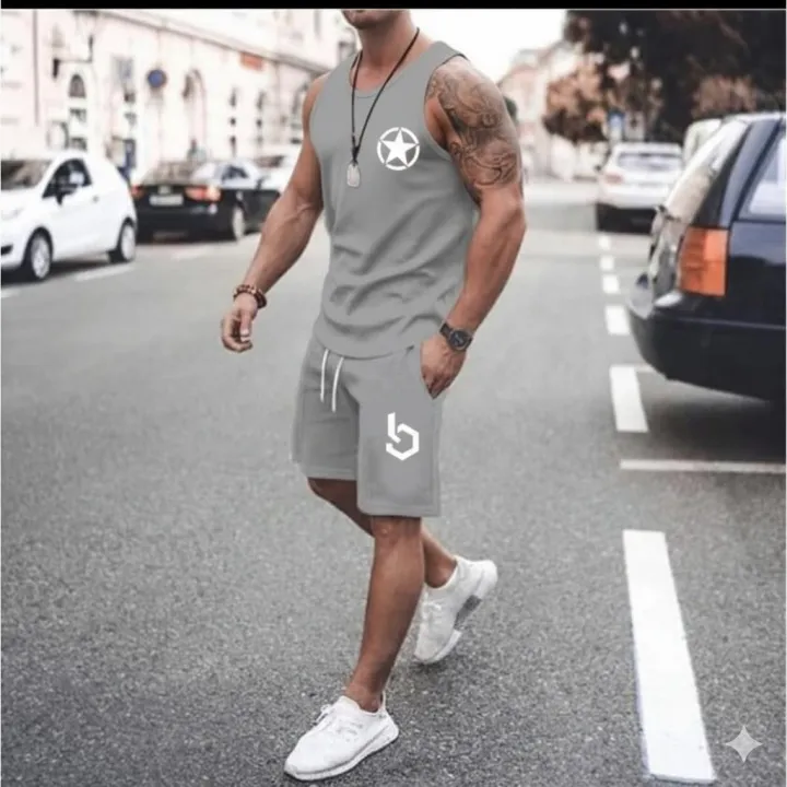 Tree%20Digital%20Printed%20White%20Summer%20Short%20Tracksuit%20for%20Men%20-%20Image%203
