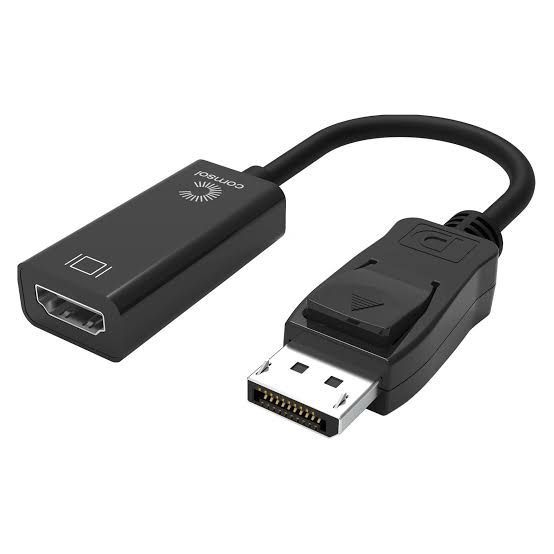 DisplayPort to 4K HDMI Adaptor 20cm Comsol Male DisplayPort to Female HDMI Converter - 4K DP to HDMI Adapter Dongle for Monitor/Display/TV - Latching DP Connector (DP2HD4K60H)