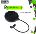 6 Inch Large Mic Wind Filter Double Layer POP For Studio Microphone. 