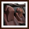 PU Leather Car Neck Pillow 3D Memory Foam Headrest Car Seat Neck Pillow Waist Back Rest Lumbar Cushion. 