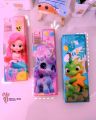 Cute Cartoon Geometry Box For Girls & Boys Cartoon Characters Pencil Case With Dual Sharpener School Stationery Magnetic Geometry Box Gift For Kids. 