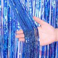 2 Meters Party Backdrop Curtains Glitter Gold Tinsel Fringe Foil Curtain Birthday Wedding Decoration Adult Anniversary Decor. 