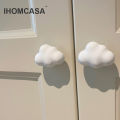 IHOMCASA Ceramic Clouds Stars Moon Hook And Handle Children's Room Knobs Furniture Dresser Drawer Knob Wall Cabinet Door Handles. 