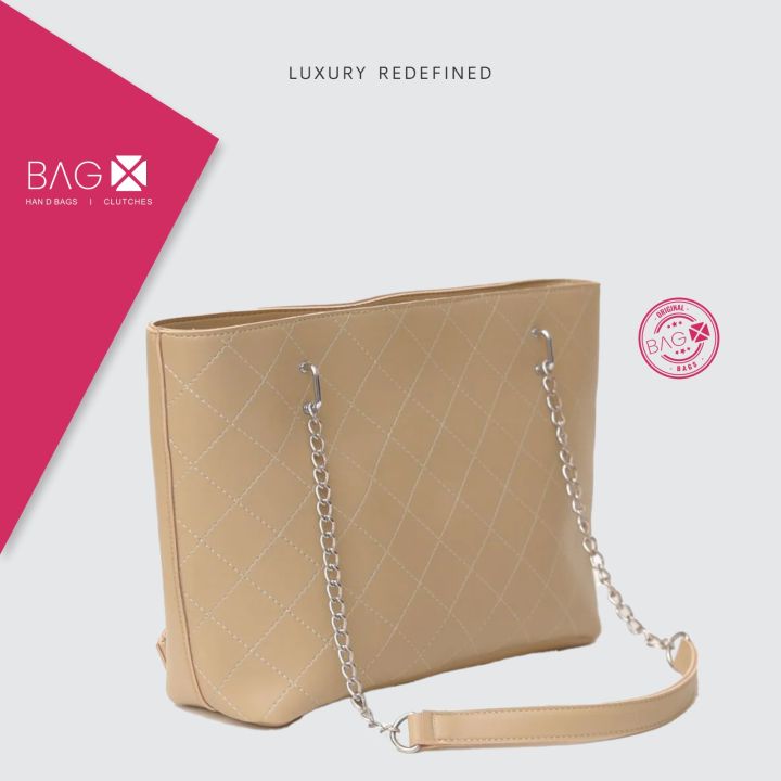 Bag X Vegas Beige Tote Bag for Women