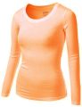 Doppie 100% Cotton Full Sleeves T-Shirts for Women, Pastel Colour Tees for Women, Casual Wear T-Shirts, O Neck T Shirts for Women. 