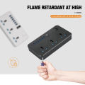 Original Smart Extension Cord Wire Board Multi Socket Lead Universal with 6 USB Ports and 3 Sockets 2500W/10A 6.5ft/200cm Premium Quality. 