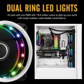 EZDIY-FAB Dual Ring 120mm RGB Case Fan 5-Pack,Quiet Edition High Airflow Adjustable Color LED Case Fan for PC Cases, CPU Coolers with Remote Controller. 