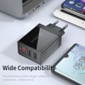 Essager 30W USB Type C Charger Quick Charge 3.0 For iPhone 14 Samsung Xiaomi 3 Port Multi Plug Wall Mobile Phone Fast Charging. 