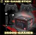 Game Stick X2 Plus, X2 pro 64GB 37,000 Plus Games 4K Game Stick 3D HD Retro Video Game Console 2 Wireless Controller 30 plus Emulator For PS1/N64/DC MORE. 