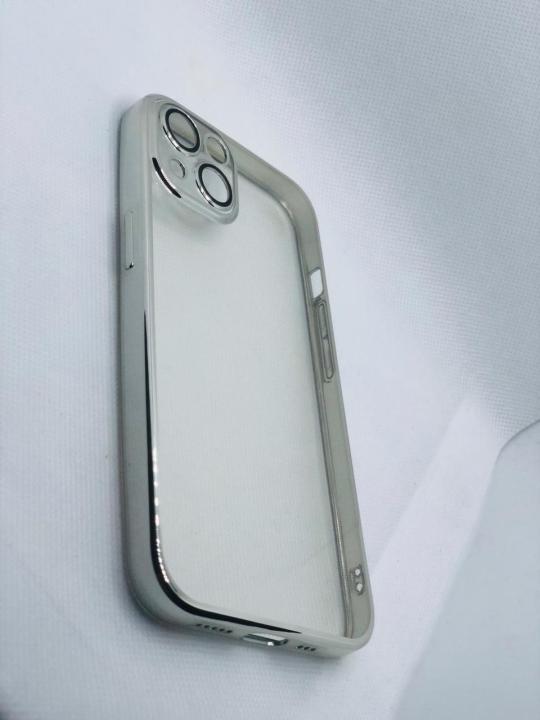 Apple Iphne 13 Color Border Waterproof Protective transparent Design Back Cover