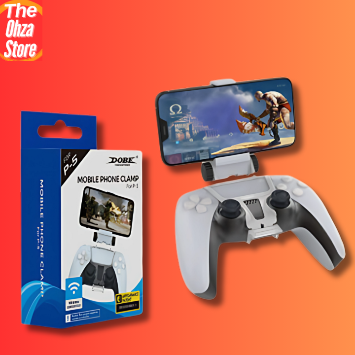 DOBE PS5 Controller Mobile Gaming Clip for Playstation 5 Dualsense Controller Remote Play Mobile Phone Holder (No controller/Phone included) Only Holder Cilp