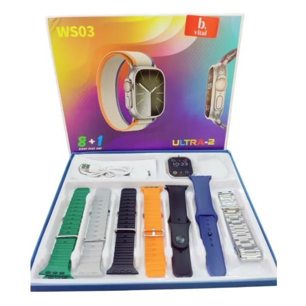 WS03 Ultra 2: The All-in-One Smartwatch with 7 Straps, Pouch, Unmatched Style, Seamless Connectivity, and Fitness Tracking