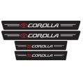 4 PCS Toyota Corolla Customized Car Door Sill Protector 3D Carbon Fiber Scuff Protective Door Sill Cover Panel Sticker custom. 