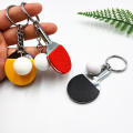 Lightweight Table Tennis Keychain Realistic Design Portable Miniature Size Ping Pong Key Ring Key Ring Mini Racket Pendant for. 