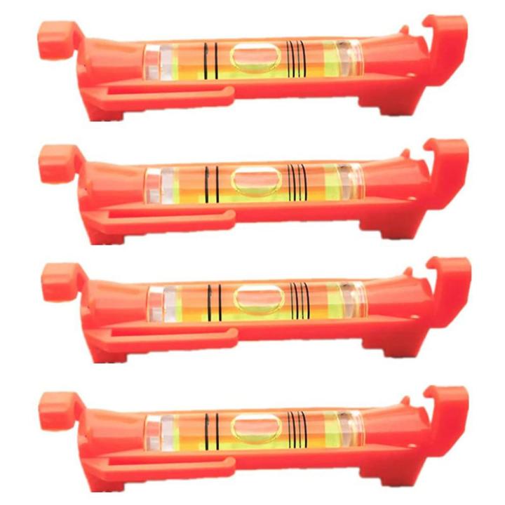 4Pcs String Level Hang Line Bubble Levels (Red)
