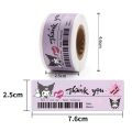 120pcs Cute Sanrio Kuromi My Melody Stickers Roll Kawaii Cartoon Thank You Sealing Labels Sticker Anime Vinyl Decoration Decals. 