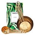Gold Measuring Cups Measuring Spoons Set Stainless Steel 8 PIECE Dry and Liquid Ingredients Cooking Utensils. 