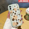 JIUMOO For Realme C20 Realme C20A Realme C11 2021 Realme Narzo 50i Case Cartoon Coffee Bean Pattern Colorful Lovely Cream Wave Border Soft Clear Shockproof Phone Cases Creative Camera Transparent Casing Simple Gentle Protective Cover. 