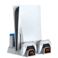 Playstation Ps5 And Controllers Cooling Station With Dual Controller Charging Station And Remote Holder With Game Slots For Playstation Ps5 / Ps5 Slim Console. 