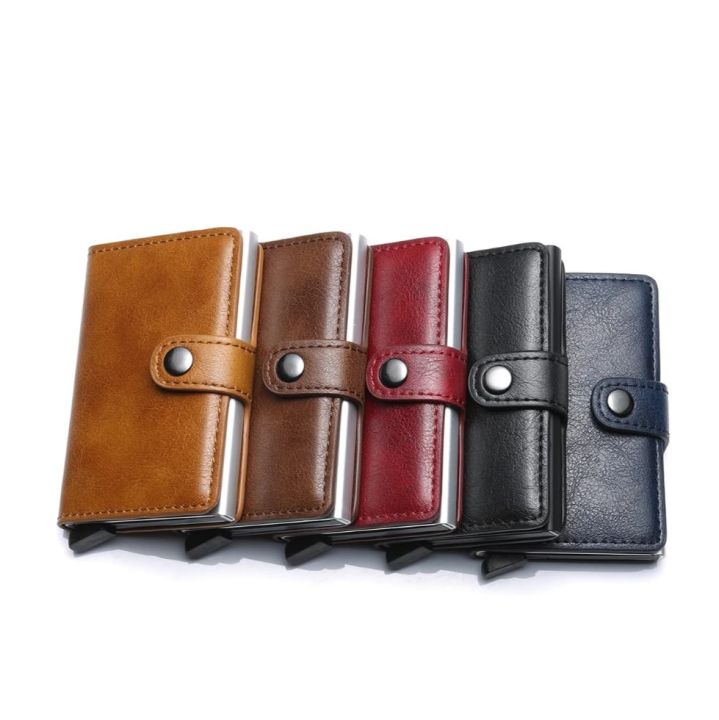 Vocoal Card Holder Men Wallet Money Bag Male Vintage Black Short Purse PU Leather Fashion Wallets Slim Thin Wallets