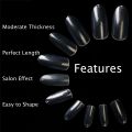 100pcs Coffin Shape Transparent Color Artificial Nails Fake Nails False Nails kit Acrylic Nails Coffin Artificial Nail Transparent With 1 Nail Glue Sheet Nails Sticker. 