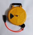Mini Air Hose Reel with 1/4" x 26 ft Automatic Retractable Rubber Hose, Mini Telescopic Drum Hose PU Tube OD 8MM ID 5MM 1/4" Air Inlet. 