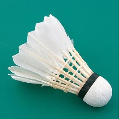 Pack Of 12 Feather Badminton Shuttlecocks with Great Stability and Durability, Indoor Badminton Court Birdies