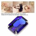 10pcs Rectangle Sew on Rhinestone, DIY Artificial Colorful Crystal Claw Rhinestone Glitter Stones Clothes Dress Craft Garments Accessories. 