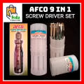 Afco Screwdriver Set, Interchangeable Screwdriver Set, 9 in 1, Electric Tester, Multi Screwdriver Set, Multifunction Tool Kit. 