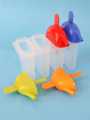 4-Piece Reusable Ice Lolly Mold Set with Straw Design – DIY Homemade Popsicle Makers, Multi-Color Frozen Treat Tray, Kitchen Tool for Ice Cream Popsicles. 