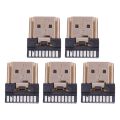 5 Pcs HDMI Male 19 Pins A Type Solder Plug Termination Repair Replace. 
