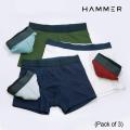 Hammer Boxer For Men Pack of 3 - Random Colors. 