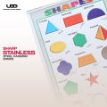 Shapes Names Wall Poster | Wall Chart for Preschool Kids to Learn shapes Name | HD Colors Presentation on 200 Grams Laminated Card 20*30 inches. 