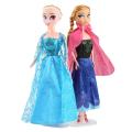 High Quality Boneca 30cm Elsa Doll Girls Toys Fever  Princess Anna And Elsa Dolls Clothes For Dolls For Girls. 
