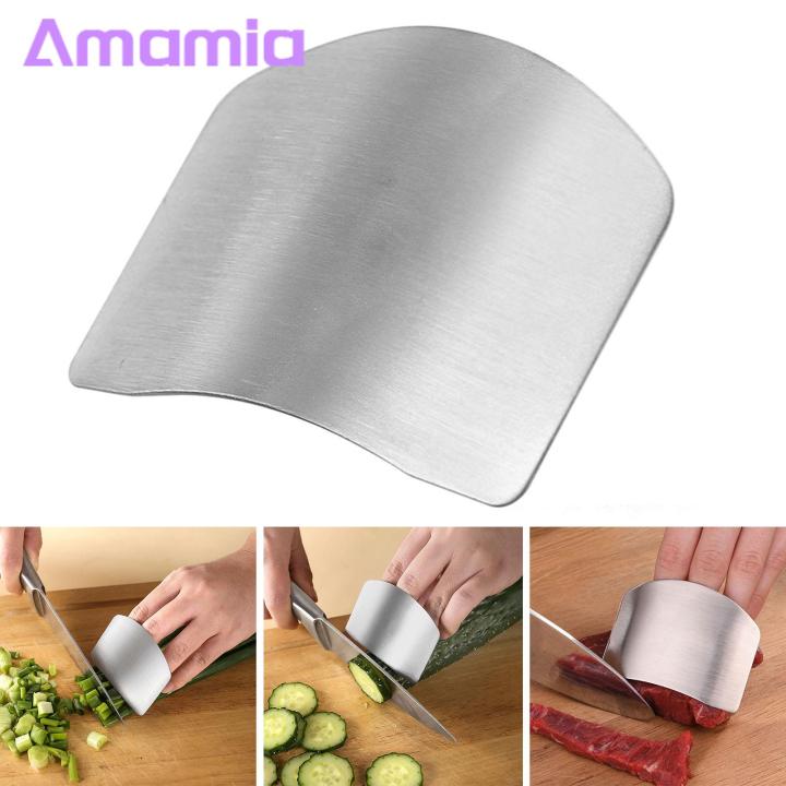 Portable Finger Guard Stainless Steel Finger Guard Safe Vegetable Cutter Hand Guard Tool for Kitchen Cut Finger Protector Gadget Anti-cut Finger Protector