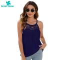 Green Home Sleeveless Top Round Neck Flower Print Sleeveless Women Shirt. 