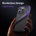 HOCE Luxury S Shape Aluminum Alloy Phone Cases For iPhone 14 15 16 Pro Max Case Metal Invisible Bracket Cooling Shockproof Frameless Hollow Back Cover. 