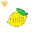 Cute Slightly Bitter Lemon Enamel Brooch Pin Backpack Hat Bag Accessory Badge. 