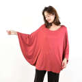 Fat MM200 pounds plus fat loose fit oversized modal base shirt thin long sleeved home suit bat sleeve women's t shirt. 