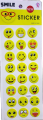 1 Card - 24 Smiley Emoji Sticker - Self Adhesive Fomic Smile Emoji Stickers. 