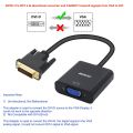 Benfei Active DVI-D to VGA Adapter, 1080p Active DVI-D to VGA Adapter Converter 24+1 Male to Female Supporting 60Hz and 3D for DVI systems to connect to VGA displays. 