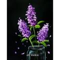 Abstract Purple flowers in jar Canvas acrylic handmade customized painting for home decor, dinning room, kitchen, coffee shop, bedroom, drawing room, gift for wedding, birthday, new year, school, college, handmade home decor.. 