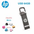 With 6 Month Warranty Card HP USB Drive Metal -16GB 32GB 64GB + OTG Adapter. 