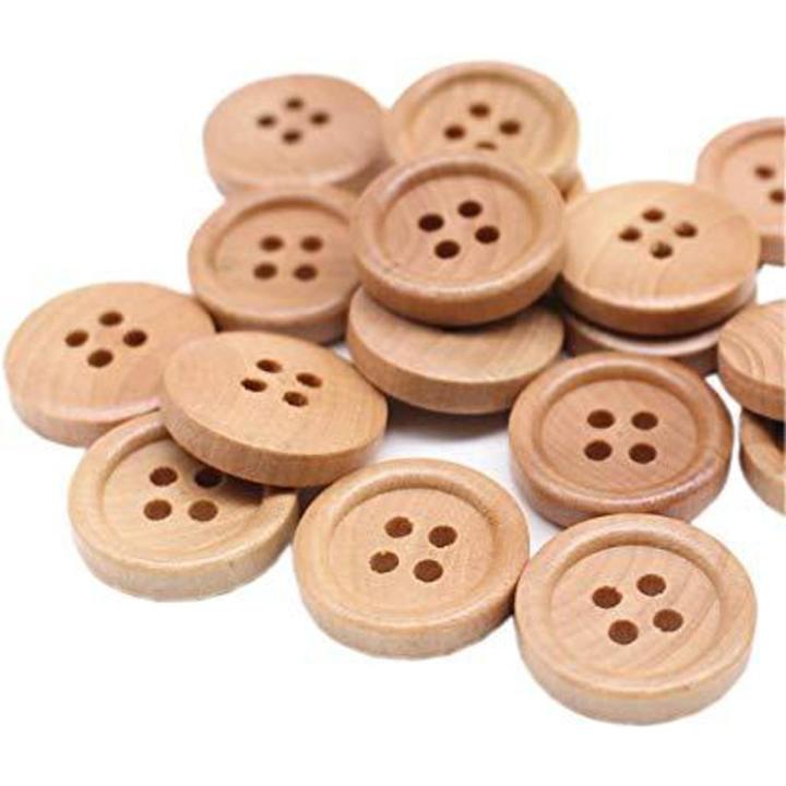 Brown round wooden buttons Original Wood button 10 Big and 10 Small