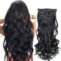 32  inch Mate Black Hair Extension For Girls in Clips Straight. 