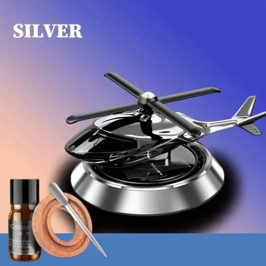 Silver%20Car%20Aroma%20Diffuser%20Air%20Freshener%20Perfume%20Solar%20Power%20%7C%20Car%20Dashboard%20Helicopter%20Decoration%20With%20Refill%20Perfume%20-%20Image%202