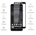 Google Pixle 3 Screen Glass Protector HD Edge to Edge Full Glue Tempered Glass For Pixel 3 - Blac. 