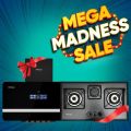Mega Madness Combo Deal 3 Glam Gas Range Hood Windy12 & Built-in Hob Black Berry. 