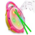 Electronic Musical Flash Drum Toy with 5 Visual 3D Lights for Kids. (Multicolor). 