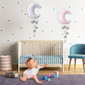 Wall Backdrop Children Room Hanging Moon Stars Stuffed Decor for Baby Bedroom. 